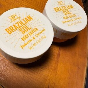 New lot of 2 Brazilian Sol Body Butter lotion Pistachio & Caramel 6 oz